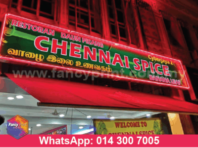 3D BOX UP LED BACKLIT LETTERING SIGNBOARD